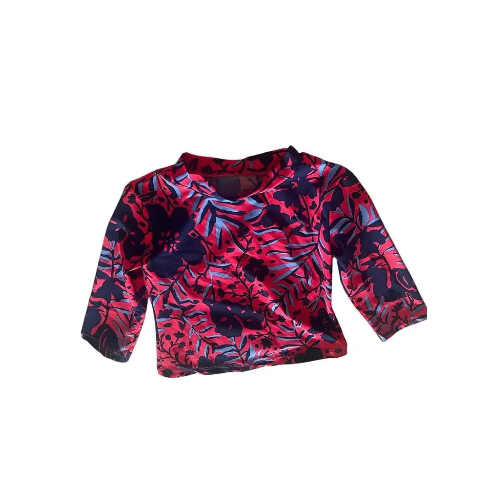 Lilly Pulitzer Bobby Rashguard Set Up Size 3 Ruby Red Heron My Own